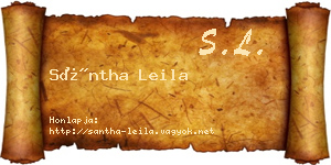 Sántha Leila névjegykártya