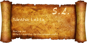 Sántha Leila névjegykártya