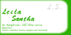 leila santha business card